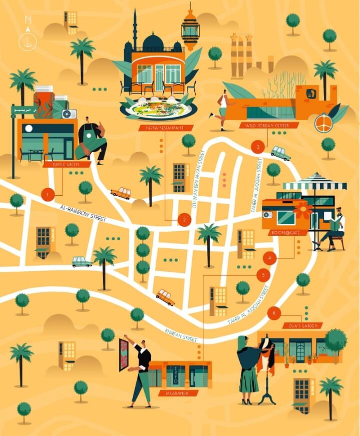 illustrated map for newspaper