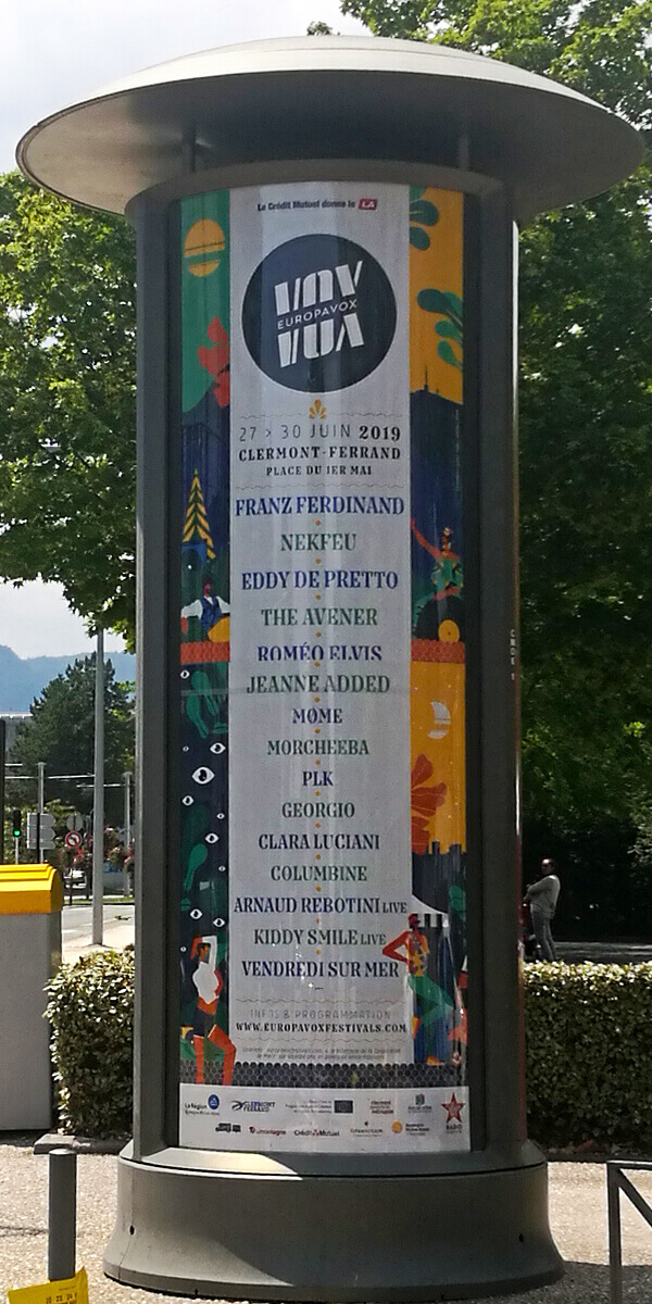 Urban advertisment Europavox Festival 2019