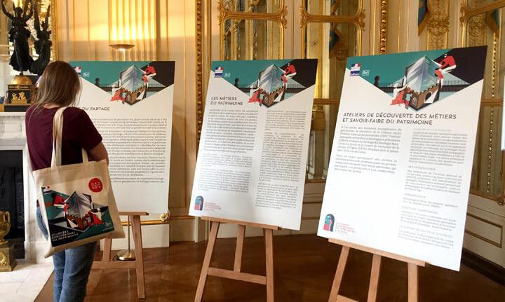 French European Heritage Days boards