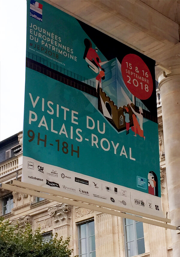 French European Heritage Days display Palais Royal