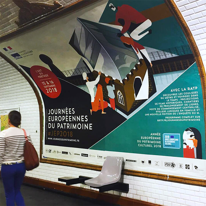 French European Heritage Days metro ad