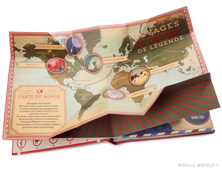 Voyages et Routes de Légende animated pop-up book world map